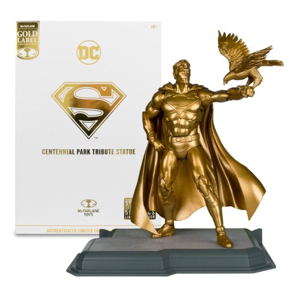 DC Multiverse Action FigureSuperman Centennial Park Tribute Statue Gold Label 18 cm10