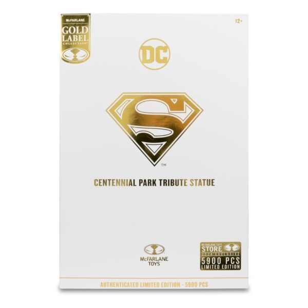 DC Multiverse Action FigureSuperman Centennial Park Tribute Statue Gold Label 18 cm2