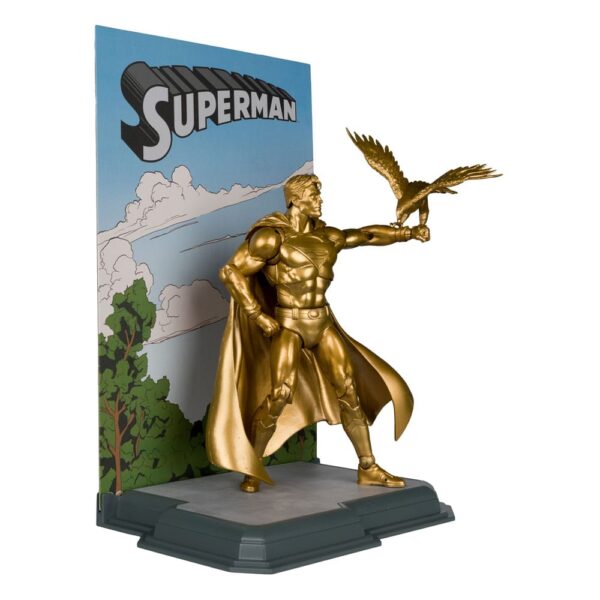 DC Multiverse Action FigureSuperman Centennial Park Tribute Statue Gold Label 18 cm4