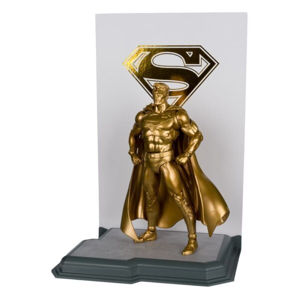 DC Multiverse Action FigureSuperman Centennial Park Tribute Statue Gold Label 18 cm6