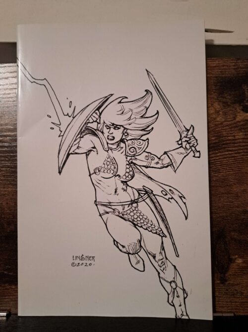 Red Sonja: The Superpowers # 4 Joseph Michael Linsner B & W Variant