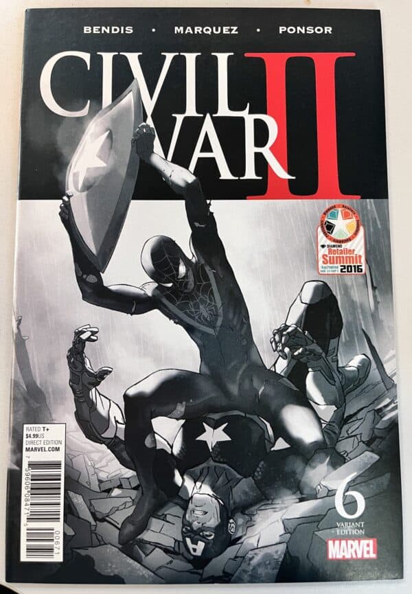 Civil War II #6 Baltimore Retailer Summit 2016 B&W Variant (Marvel Comics)