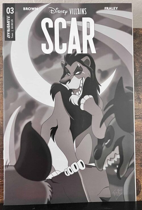 Disney Villains: Scar # 3 Trish Forstner B& W Variant 1:10 Ratio