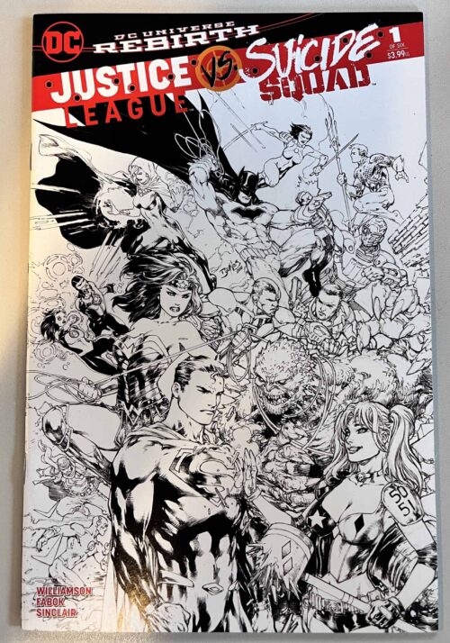 Justice League vs Suicide Squad # 1 Ed Benes Rodman Comics B&W Exclusive Variant
