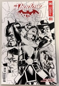 The Shadow/Batman # 6 Cover G Retailer Incentive B&W Variant (Dynamite Entertainment)