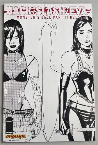 Hack/Slash/Eva Monster's Ball #3 Black & White Retailer Incentive (Dynamite Entertainment)