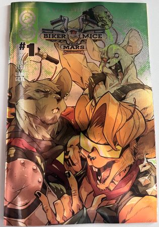 Biker Mice From Mars #1 cover E Karl Kerschl Foil variant (Oni Press)