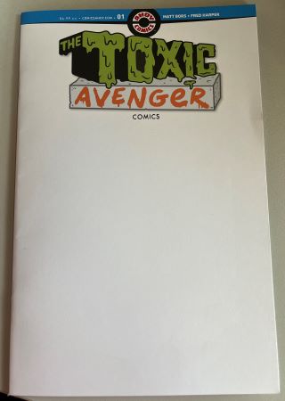 The Toxic Avenger Comics #1 cover C Blank Sketch variant (Ahoy comics)