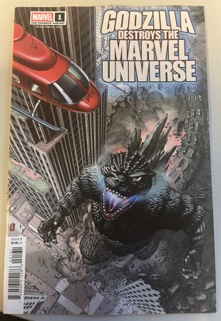 Godzilla destroys the Marvel Universe #1 E.J. Su Fan Favorite variant (Marvel Comics)