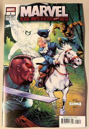 Marvel Black White and Blood and Guts #1 Greg Land 250th Homage variant (Marvel Comics)
