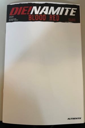 Die!namite Blood Red #1 Blank Authentix variant (Dynamite Entertainment)