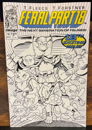 Feral #18 Youngblood Team-up B&W Variant (Image Comics)