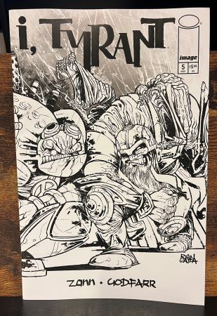 I Tyrant #5 Ryan Gajda Youngblood Team up B&W variant (Image Comics)