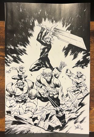 Lost Fantasy #5 Maxi Dallo Youngblood Team-up B&W Virgin Variant (Image Comics)