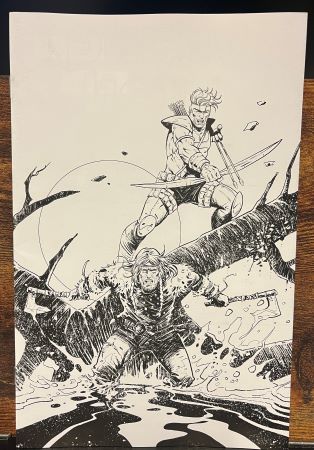 Viking Moon #2 Philippe Xavier Youngblood Team-up B&W Virgin Variant (Image Comics)