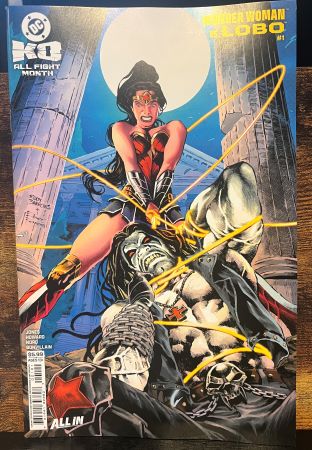DC K.O. Wonder Woman vs Lobo #1 Eddie Barrows Card Stock Variant (DC Comics)