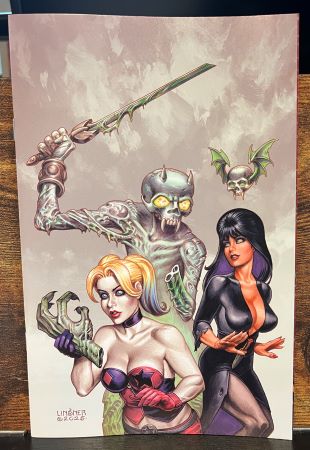 Harley Quinn x Elvira #3 Incentive 1:15 Joseph Michael Linsner Virgin variant (Dynamite Entertainment)