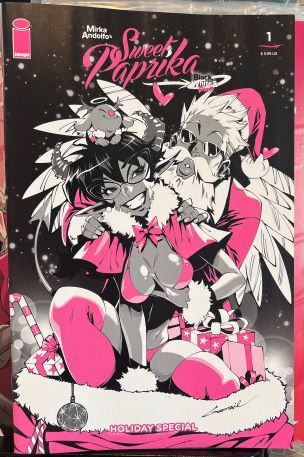 Sweet Paprika Black White & Pink Holiday Special Godtail variant (Image Comics)