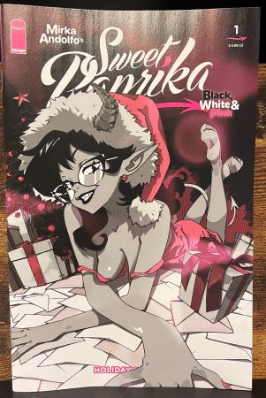 Sweet Paprika Black White & Pink Holiday Special Vincenzo Puglia variant (Image Comics)