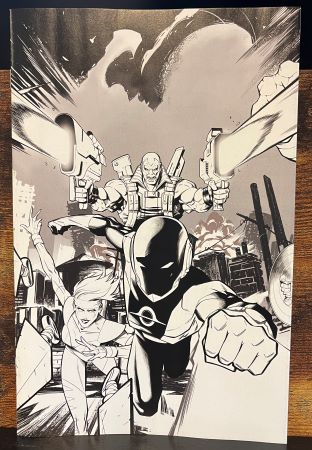 Radiant Black #39 cover D Youngblood Team-up B&W Virgin variant (Image Comics)