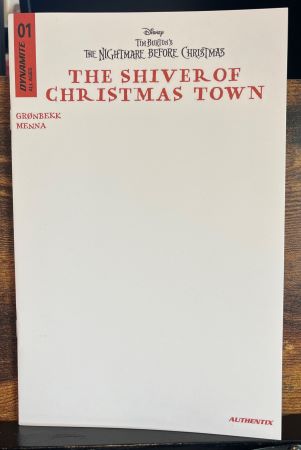 Tim Burton's the Nightmare before Christmas The Shiver of Christmas Town #1 Blank variant (Dynamite Entertainment)